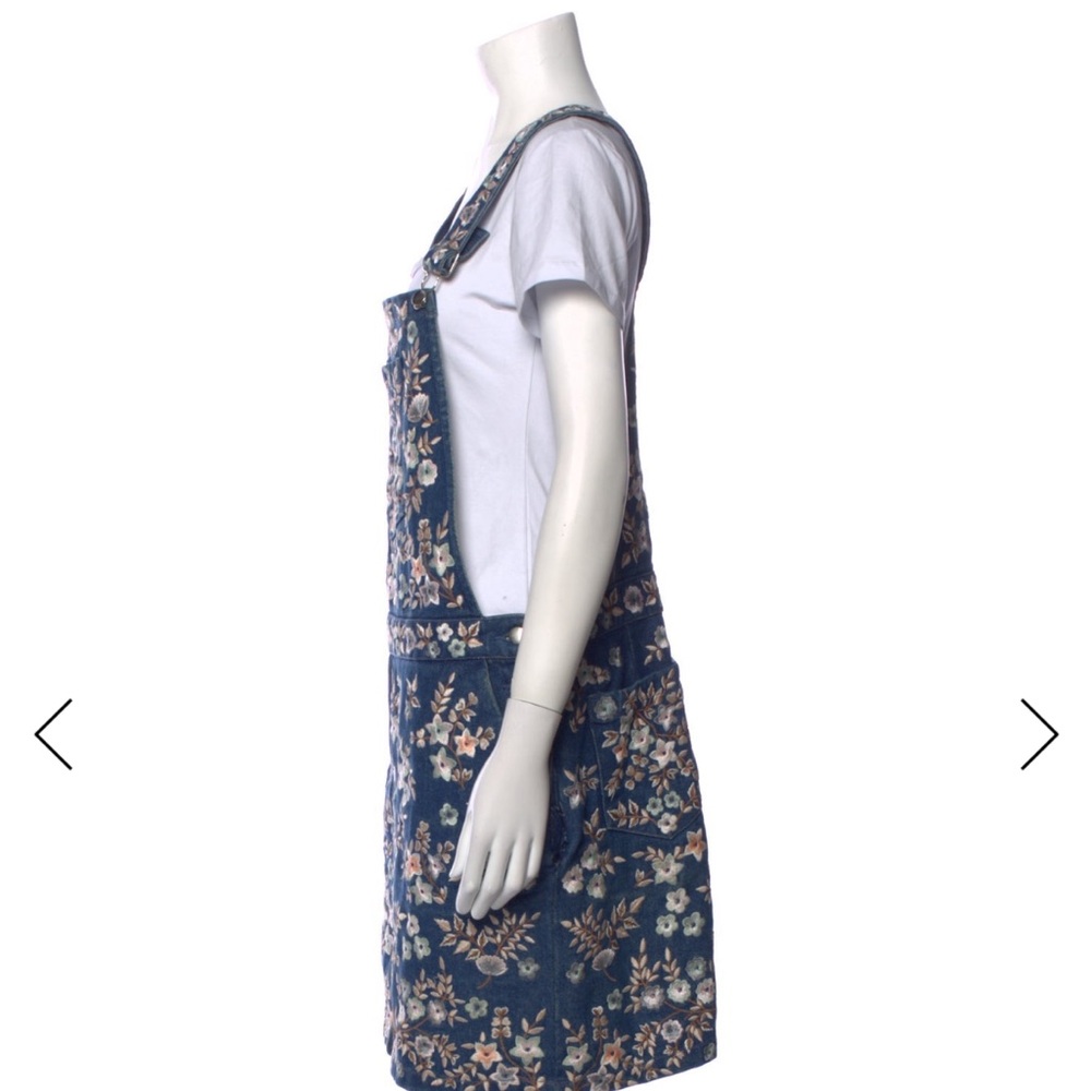 Needle & Thread Blue Floral Overall Jumper Dress EUC - Picture 5 of 5